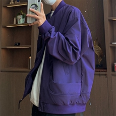 新款港风个性棒球服宽松二开夹克男DSA157B-J218-P80，男装夹克，电商A157B