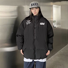 M258-P64潮美式加厚保暖情侣面包服外套男女冬字母印花，男装棉衣，电商B323A