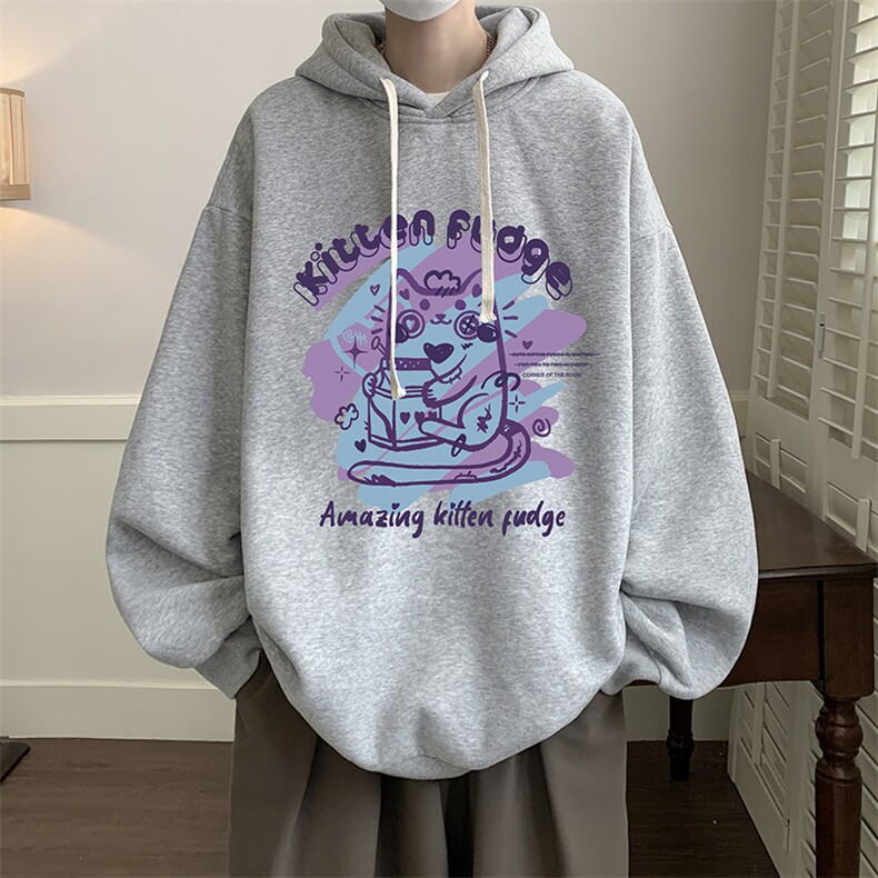 连帽卫衣男大码运动服帽衫外套WY2317-P35加绒款-P40,男装卫衣,电商A040