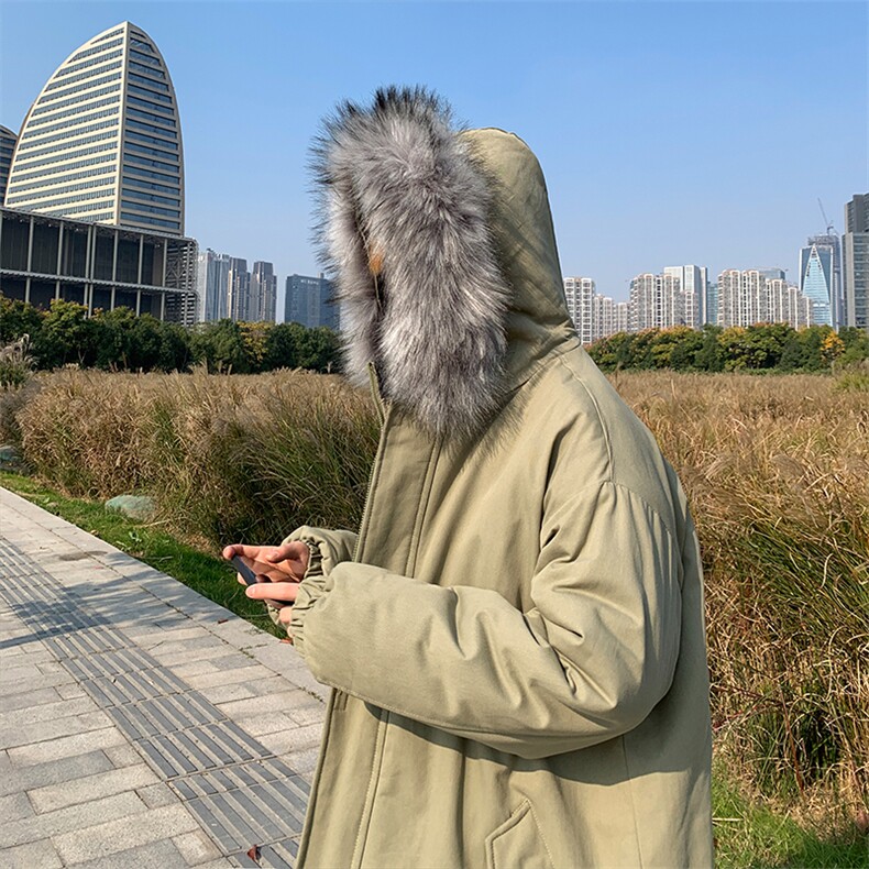 MM48001-P130冬季大毛领棉衣男士大码加厚棉袄男棉服,男装棉衣,电商A040