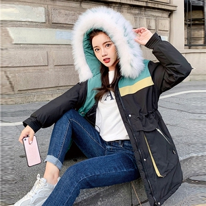 羽绒棉服女韩版宽松2022冬季新款学生派克服外套棉袄中长款棉衣潮图片