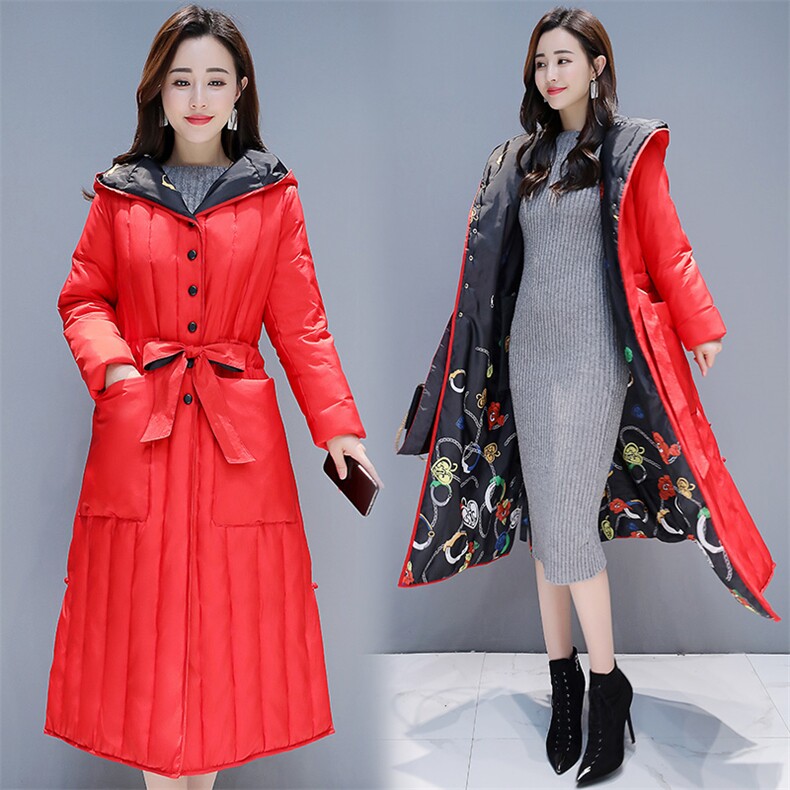 棉服女2021新款休闲优雅保暖中长款冬季纯色连帽加厚百搭修身,女装棉衣/棉服,笃写