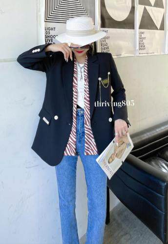 链条丝巾款西装外套，，女装西装，斯瑞威