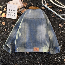 美式复古牛仔夹克男女情侣街头上衣潮休闲外套潮流W6796-P72，男装夹克，星座412-3