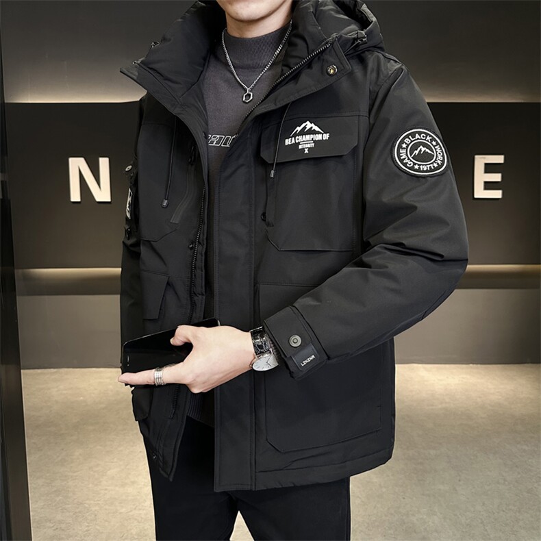 冬季新款工装羽绒服男中长款冲锋衣保暖羽绒外套Y3677-P220,男装羽绒服,电商A237