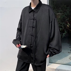 提花布中山唐装男秋季新款长袖衬衫外套C4535P53，男装衬衫，星座1116-2