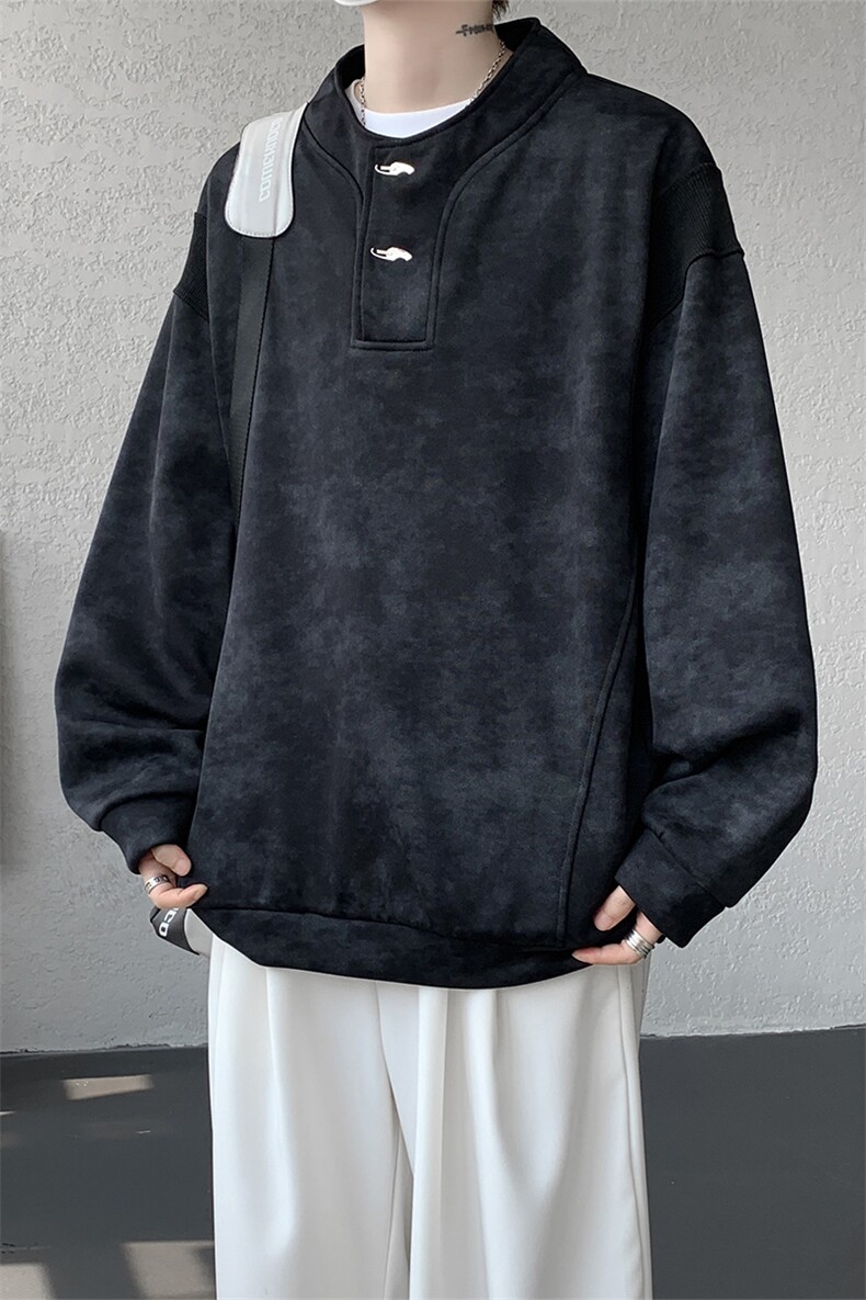 WY10175特P42现货春季新款螺纹拼接高质量连帽大码卫衣上衣男,男装卫衣,电商A059
