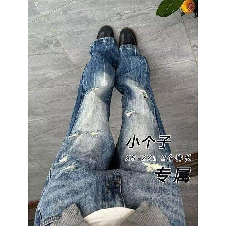 港风潮男夏季个性字母牛仔裤嘻哈ins潮高街潮流痞帅长裤24135P45,男装牛仔裤,电商D256-2(原A064-2)