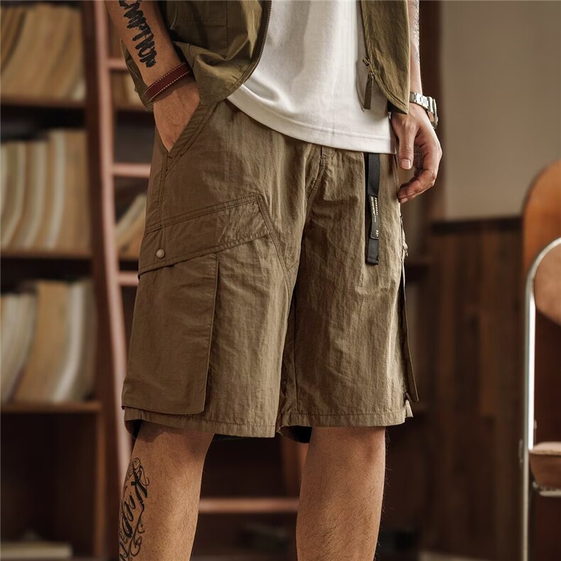 流行工装短裤男夏季新款宽松大码速干休闲五分裤潮流户外运动中裤，女装休闲裤，星座1210-1