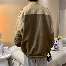 男秋季外套潮牌街头麂皮绒330克刺绣双层W1149P80，男装夹克，星座1116-2