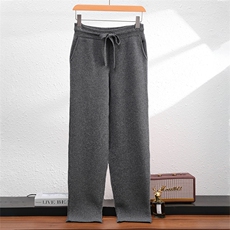 2025年秋季新款男士加厚显瘦针织羊毛裤时尚休闲通勤百搭，男装休闲裤，浩新羊绒