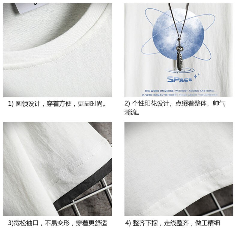 JT55241-P25假两件短袖t恤男大码胖子半袖体恤半截袖网格,男装T恤,电商A040A
