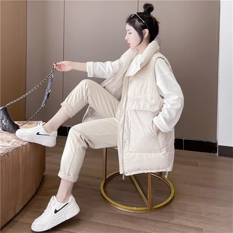 韩版港风东大门大码羽绒服女冬装新款宽松加厚大口袋马甲棉服外套,男装背心/马甲,星座1210-1