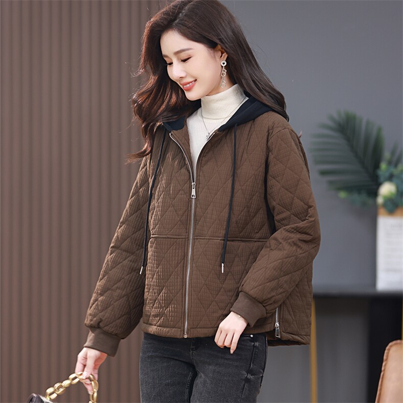 连帽宽松加棉加厚棉衣女加厚冬季棉服女外套图片