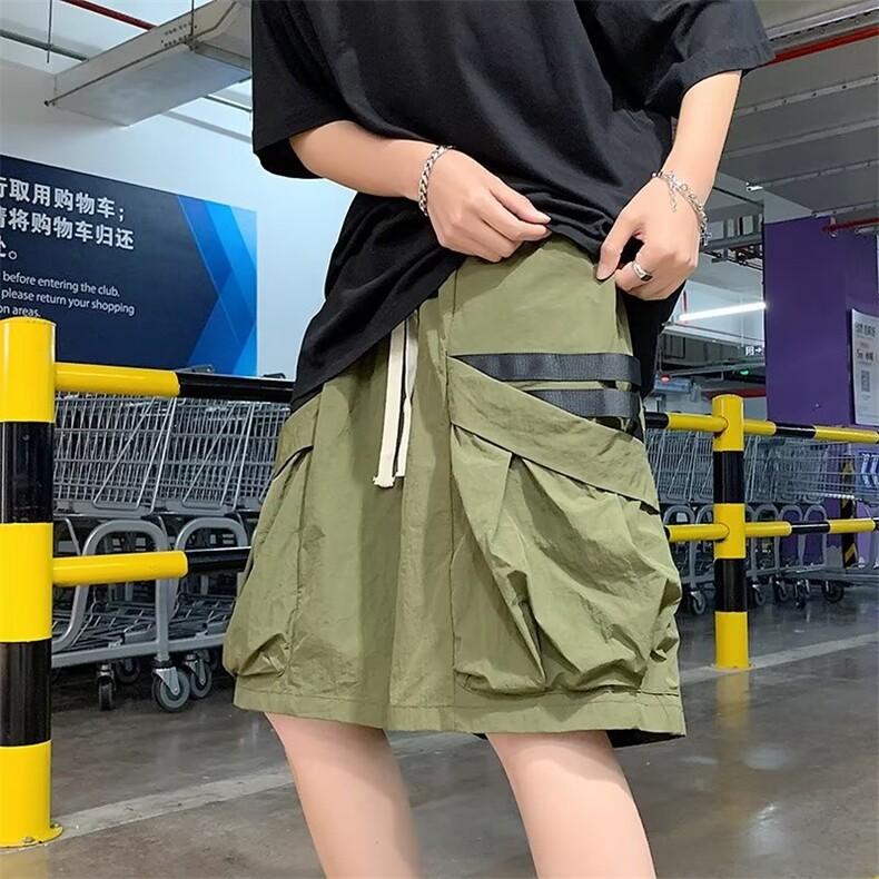 日系潮牌多袋机能工装短裤男春秋季运动直筒宽松休闲五分裤K2212,男装休闲裤,星座1116A-1（原606A）