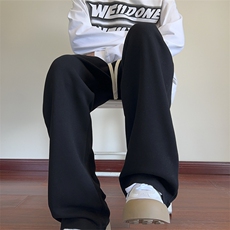 秋季休闲裤男宽松纯色拖地卫裤K7783-P35加绒P45控58加绒控68，男装休闲裤，星座209-2