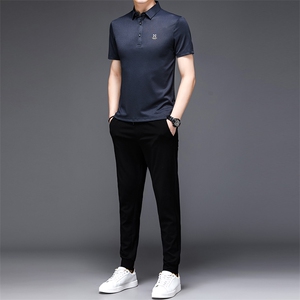 JG1869男士2023年春夏季新款运动套装短袖长裤T恤卫裤二件套P110图片