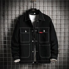 JK926-p70-限价98 大量现货牛仔夹克肥仔量足破洞印花大码图片