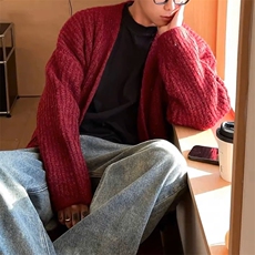 现货高品质MY43-P78红色开衫，男装卫衣，星座1501-3
