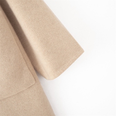 2025年秋季新款百搭女士连帽休闲中长款大衣，女装双面呢大衣，窄众羊绒