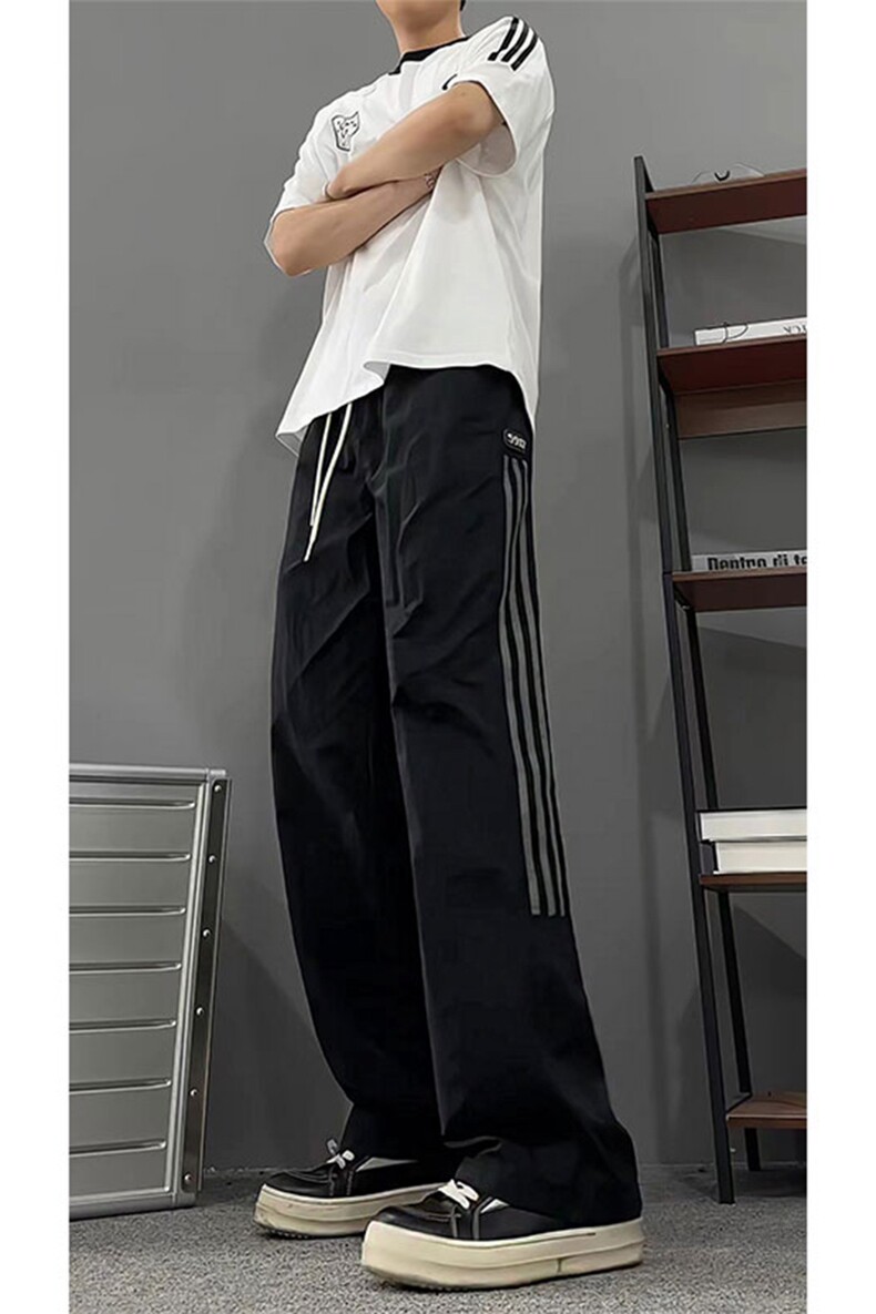 大量现货速干裤男女同款夏季2025新品显瘦条纹休闲裤DY5032-P55,男装休闲裤,电商A178