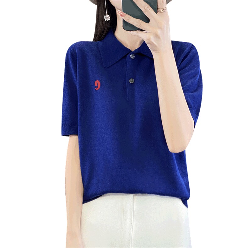 2024秋冬新款羊毛女士POLO领羊毛衫,女装羊毛衫,润辉羊绒