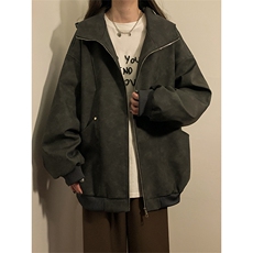 春季皮衣美式潮牌青少年百搭夹克情侣春装外套XZ102B-1-JK2563P85，男装夹克，星座102B-1