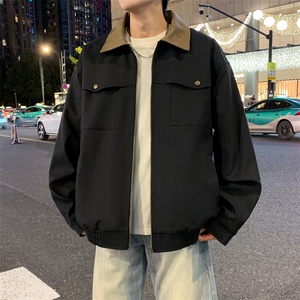 翻领夹克男春季简约宽松潮流百搭上衣服JK266-P73图片