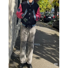 美式复古刺绣字母棒球服外套男春秋款宽松设计感夹克上衣J228，男装夹克，星座1116A（原606A-3）