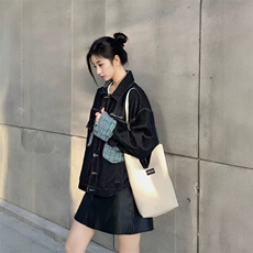W9446-P73网图现货新款美式格子口袋拼接牛仔外套休闲工装夹克，男装夹克，星座1608-2