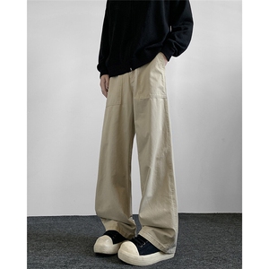 美式高街裤子男潮牌休闲裤cleanfit微喇垂感伐木工装裤K615-P55图片