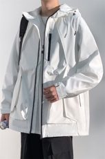 JK2035-P80秋季新款大码连帽冲锋衣夹克外套控99，男装夹克，星座109