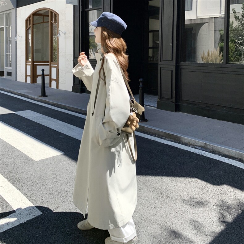 25秋季【新品】韩版宽松休闲风衣5520-P205-K299,女装风衣,2C305