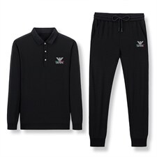 秋季男士休闲运动服套装男中年翻领时尚气质长袖卫衣裤两件套潮流，男装休闲套装，电商B212（原钱塘6029）
