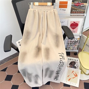 男女同款卫裤春秋美式运动阔腿宽松直筒大码潮牌百搭K2001/P45
