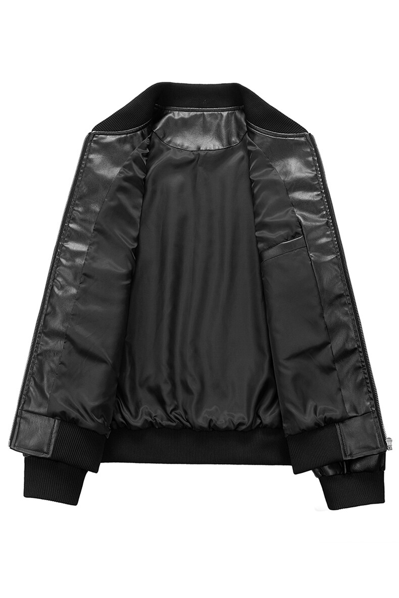 秋季大码2XL-8XL男士休闲棒球领绣花皮衣夹克外套,男装夹克,星座209