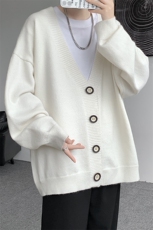 8XL-M特大码开衫毛衣简约外套男情侣休闲针织衫毛线衣MY1205P55，男装针织衫/毛衣，电商D206-1