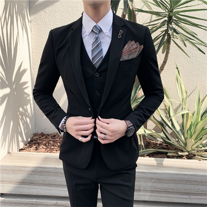 西装套装男英伦风韩版修身三件套商务西服A470-TZ26大码加价,男装西服套装,电商A207