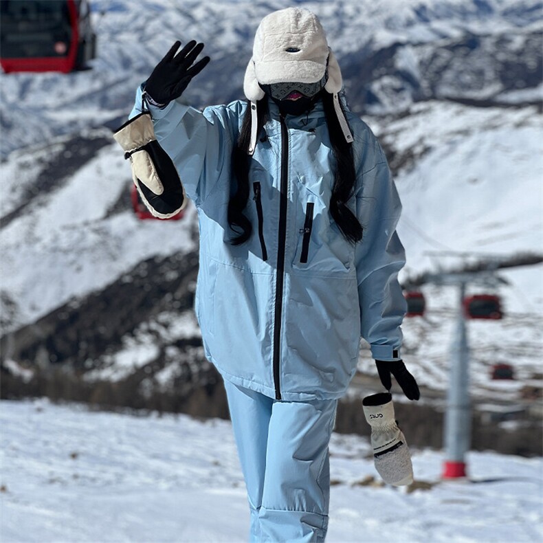冬新防风防水加棉加厚户外滑雪服大码外套M42+K1002J加绒-P240,男装休闲套装,电商A001-1