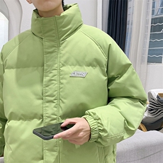 新款男冬季加厚立领纯色港风棉衣M065B-P90控148，男装棉衣，星座717