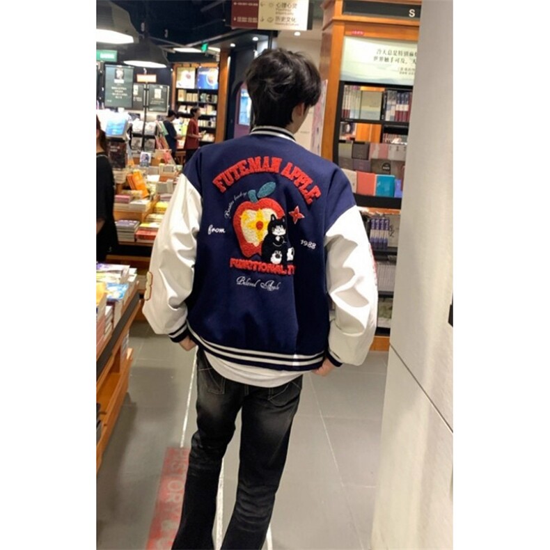 棒球服外套男春季新款运动美式保暖上衣宽松休闲开衫夹克J9003,男装夹克,星座1116A（原606A-3）