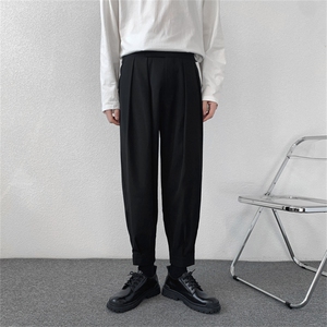 魔术贴腰休闲西裤哈伦裤马丁靴裤子男/KM98 P55 现货图片