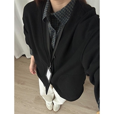 网图华夫格开衫卫衣外套男秋冬美式复古v领针织衫WY8689-特P43，男装针织衫/毛衣，星座1007（原301D）