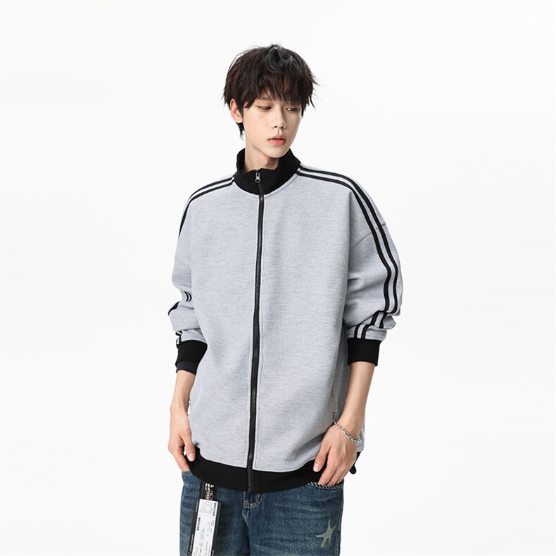 311B-1-9152-P43控89时尚高街拉链卫衣宽松休闲百搭上衣,男装卫衣,星座311B-1