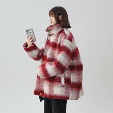 毛呢美式重磅小香风外套秋冬格子棉服高街夹克A170-N905-TP100，男装夹克，电商A170