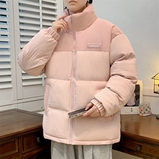 灯芯绒拼接棉衣冬季立领宽松情侣面包服XZ225-3-MF8099-P85控125，男装棉衣，星座225-3