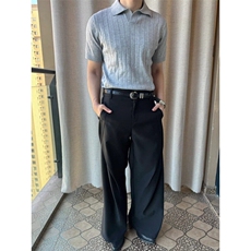 MT66LL-特P49老钱风穿搭针织短袖男高级感翻领t恤美式，男装T恤，星座1007（原301D）