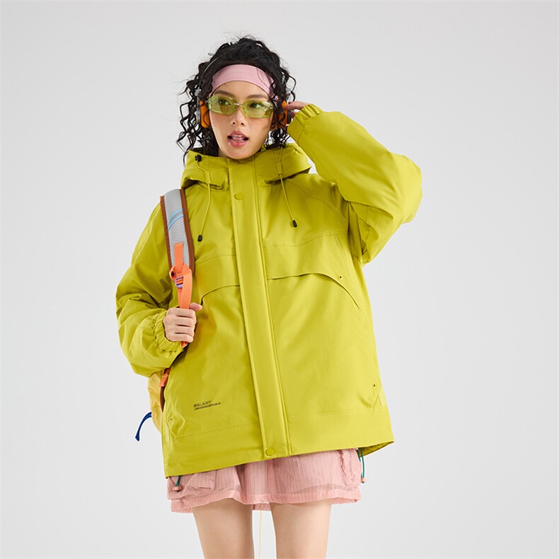 现货5W件冬季三防美式boxy解构连帽雪山冲锋衣棉衣男女棉服厚外套，男装夹克，电商A486