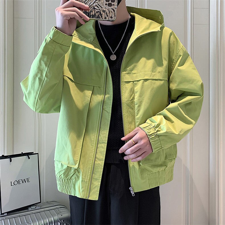 23年春秋季冲锋衣连帽夹克男潮牌宽松登山服外套，男装夹克，电商A210