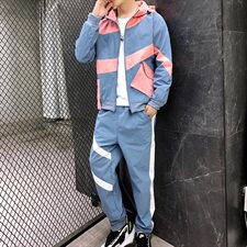 【】男外套新款长袖卫衣套装休闲运动夹克两件套TZ165-P105，男装套装，星座1206（原A206）